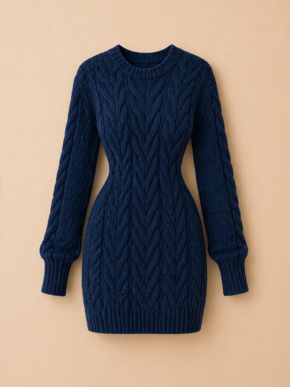 PrettyLittleThing Teal Cable Knit Sweater Dress – Size M (NWT)